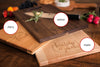 Personalized Cutting Board with Name in Lower Corner | Wedding Gift | 5th Anniversary Gift