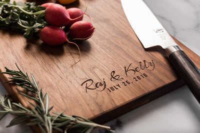 Personalized Charcuterie Board, Custom Cutting Board with First Names & Date by Well Written Gifts
