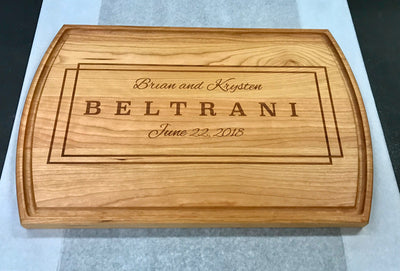 Cutting Board Personalized, Custom Wedding Gift, 5th Anniversary Gift by Well Written Gifts