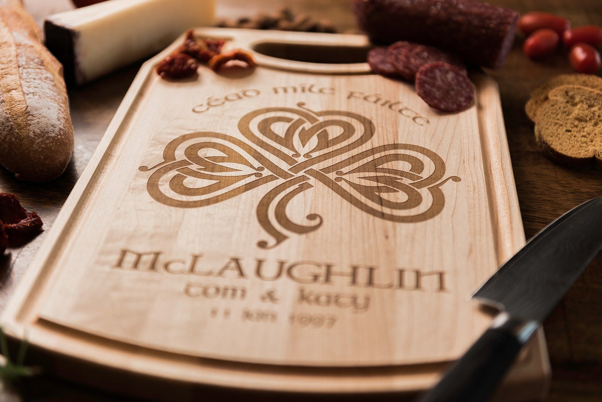 Engraved Wood Cutting Board, Personalized Wedding Gift, Custom