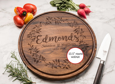 Personalized Cutting Board *  Round Wood * CE