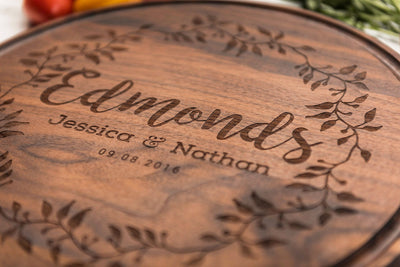 Cutting Board Personalized, Engraved Wood Wedding Gift, Custom Gift by Well Written Gifts