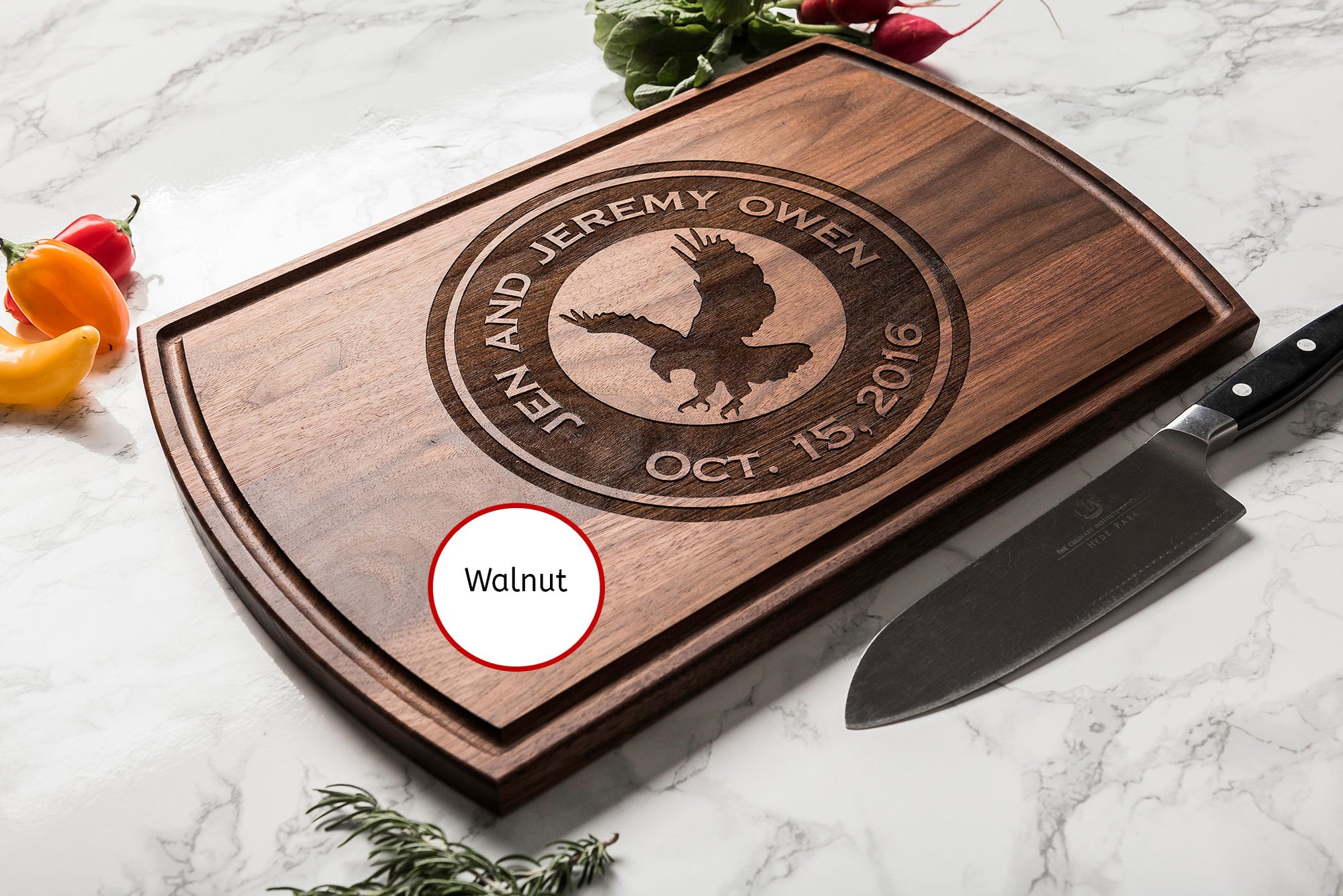 Personalized Cutting Board Engraved with Team Logo | Gift for Sports Fans
