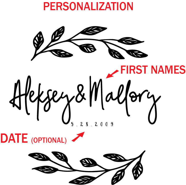 Personalized Cutting Board with Wreathed Leaves - AKSY