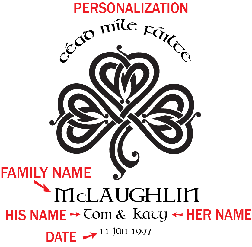 Personalized Shamrock Cutting Board * Custom Engraved Irish Wedding Gift