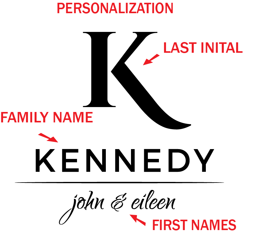 Personalized Cutting Board | Monogrammed Wedding Gift | Modern Gift - KNDY