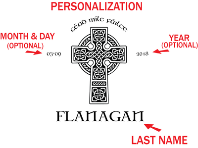 Personalized Celtic Cross Cutting Board | Irish Wedding Gift