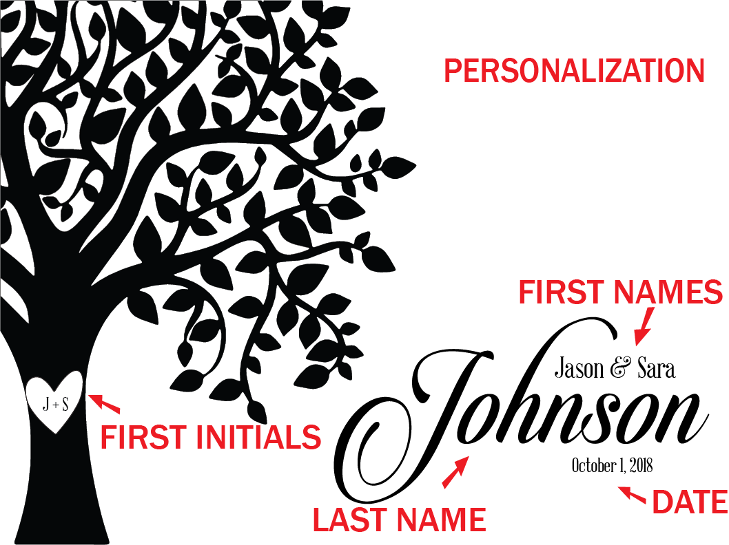 Oak Tree Cutting Board * Personalized Engraved Wood Cutting Board * Young Love