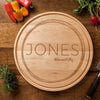Modern Personalized Engraved Wood Cutting Board by Well Written Gifts