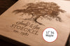 Personalized Cutting Board with Oak Tree | Custom Engraved Gift for Couple - SAJS