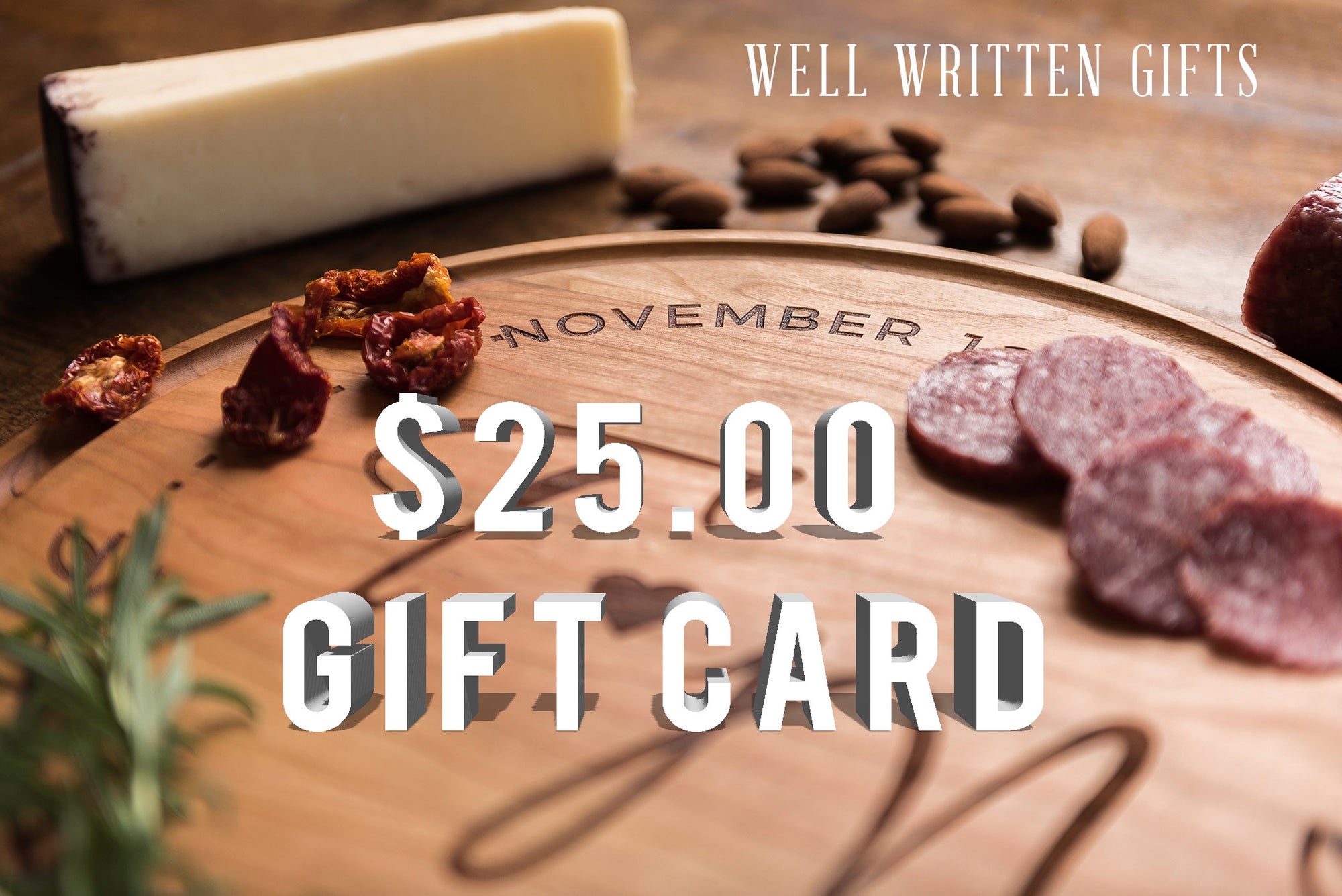 The gift of choice - a $25 Well Written Gifts e-Gift card