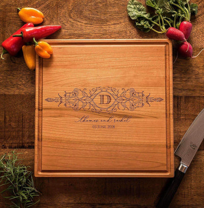 5th Anniversary Gift, Cutting Boards Personalized, Monogrammed Chopping Board by Well Written Gifts