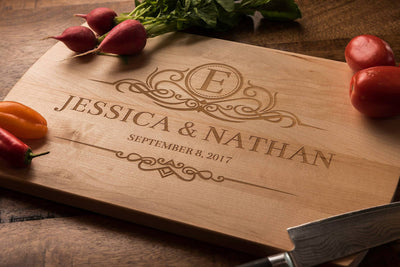 Personalized Cutting Board |  Monogrammed Wedding Gift by Well Written Gifts