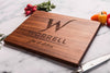 Monogrammed Custom Cutting Board with Family Name and First Names by Well Written Gifts