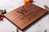 Custom Cutting Board with Family Name,  First Names and Monogram by Well Written Gifts