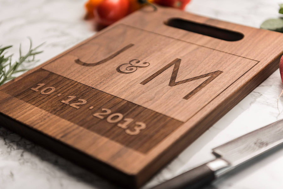 Personalized Charcuterie Board | Monogrammed Custom Cutting Board Wedding Gift by Well Written Gifts