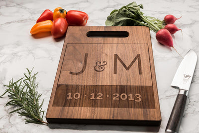Personalized Charcuterie Board | Monogrammed Custom Cutting Board Wedding Gift by Well Written Gifts