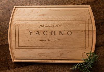 Personalized Custom Cutting Board, Wedding Gift for Couple, Anniversary Gift by Well Written Gifts