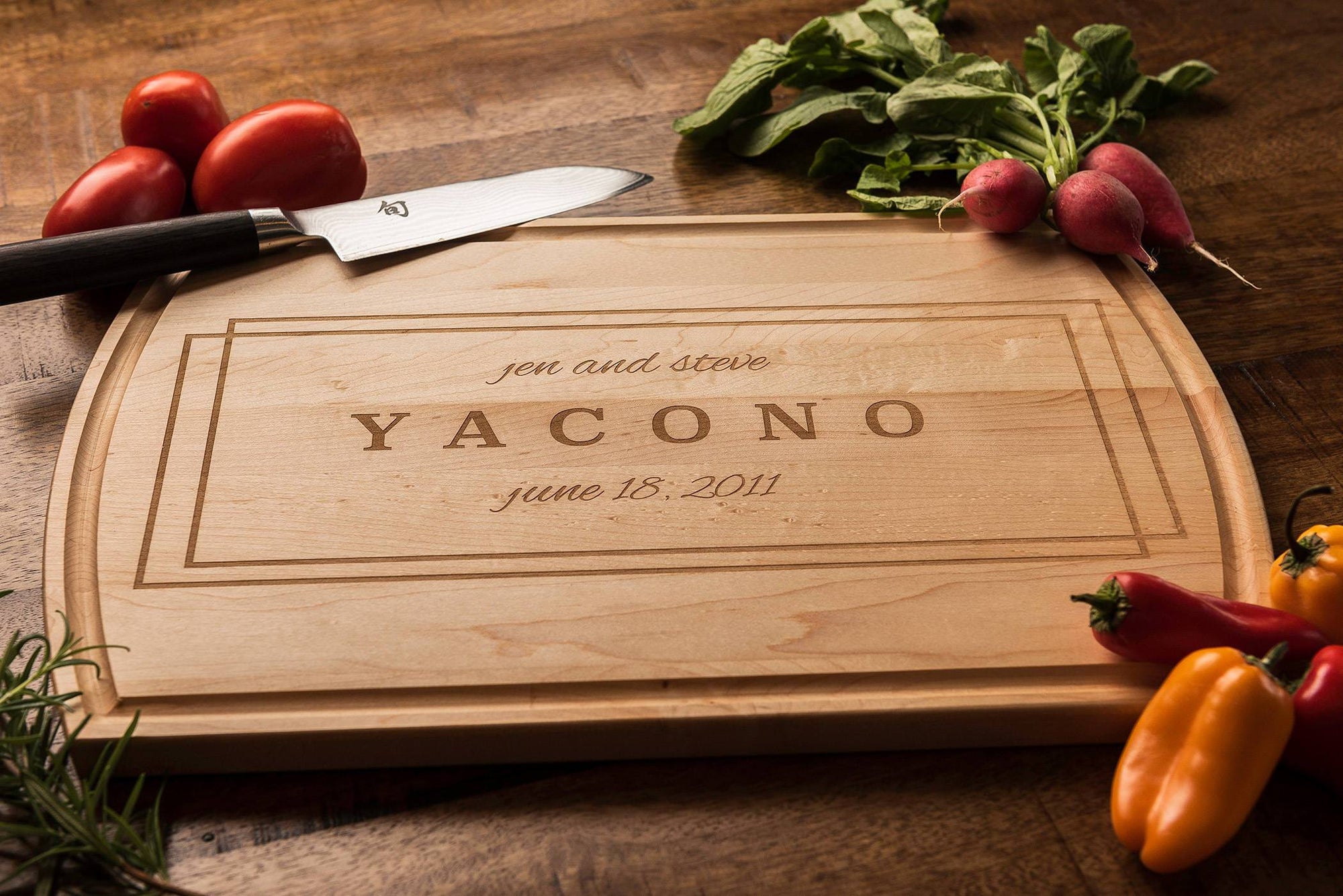Cutting Board Personalized, Custom Wedding Gift, 5th Anniversary Gift by Well Written Gifts