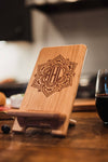 Personalize wood gift for her, Monogrammed iPad stand, cookbook stand by Well Written Gifts