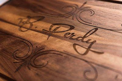 Engraved Wood Cutting Board Personalized with Name by Well Written Gifts