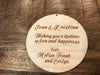 Engraved wood gift with your words on the back by Well Written Gifts