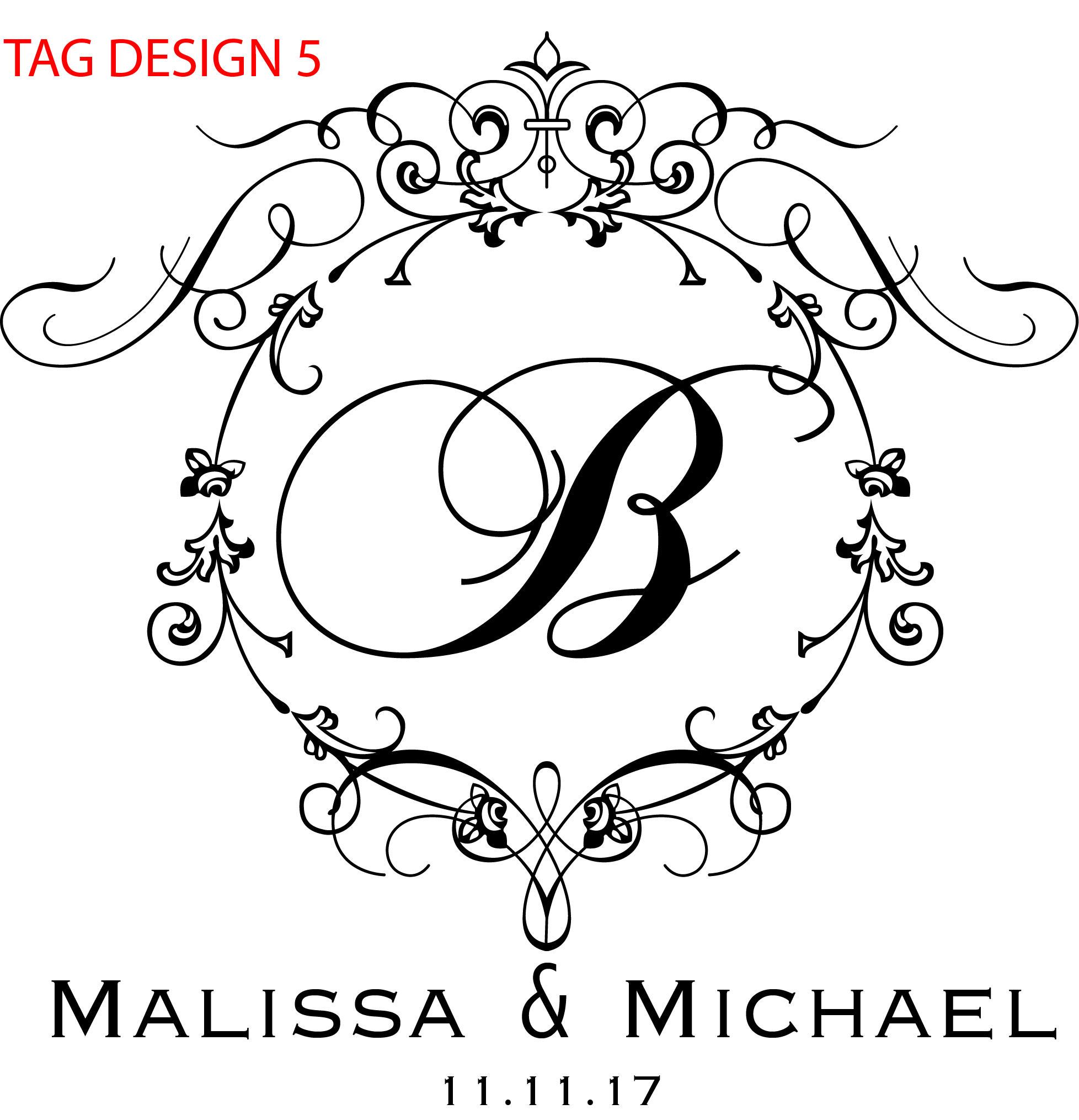 Engraved Wood Gift Tag with Your words Engraved on the Back - Design 5 - by Well Written Gifts