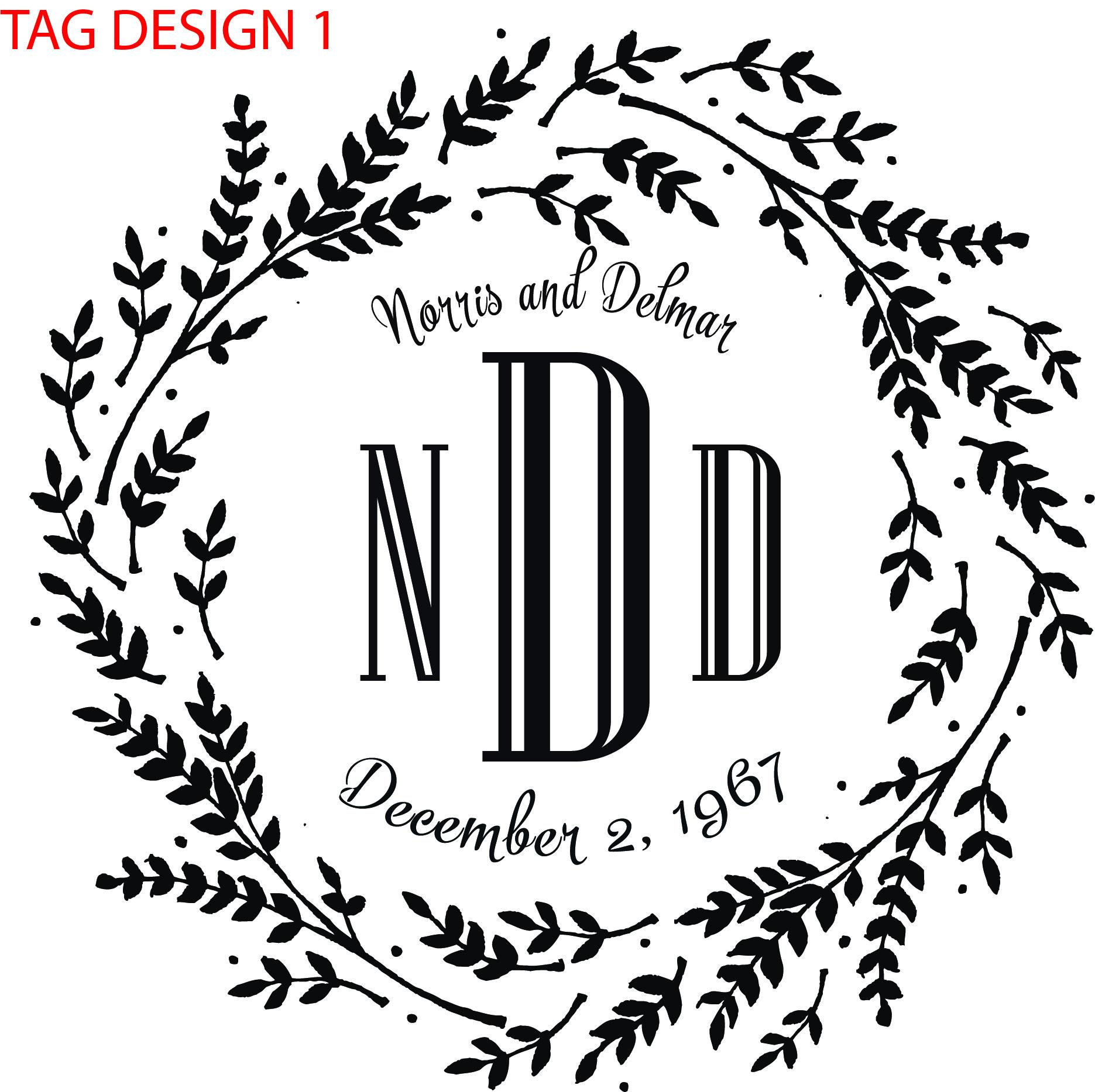 Engraved Wood Gift Tag with Your words Engraved on the Back - Design 1 - by Well Written Gifts