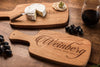 Personalized Cheese Board Set, Custom Wood Cutting Board Set with Handles by Well Written Gifts 