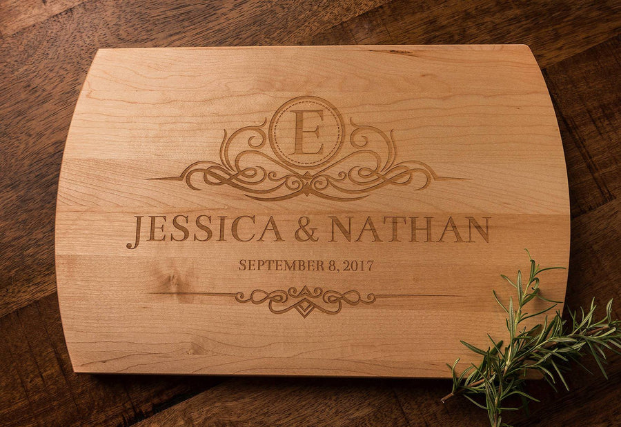 Custom Cutting Board Personalized Cutting Board | Monogrammed Wedding Gift by Well Written Gifts