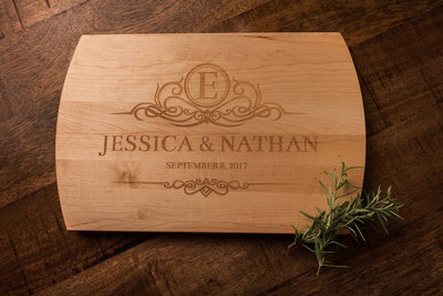 Monogrammed Wedding Gift | Custom Cutting Board | Personalized Cutting Board by Well Written Gifts