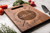 Modern Wood Cutting Board, Personalized Cheese Board, Custom Charcuterie Board by Well Written Gifts