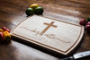 Custom Engraved Wedding Gift, Personalized Cutting Board with Cross by Well Written Gifts