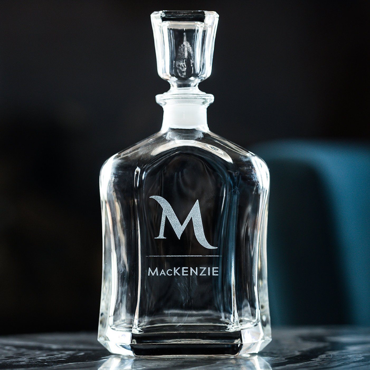 Monogrammed Whiskey Decanter, Personalized Wedding Gift, Boyfriend Gift, Husband Gift, Bar Cart, Gift for Him, Groomsmen Gifts Best Man Gift