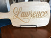 Personalized cheese board anniversary gift in maple by Well Written Gifts
