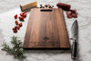 Personalized Cutting Board with Shamrock, Gift for Couple in Walnut, by Well Written Gifts