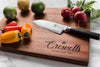 Personalized engraved premium wood cutting board 5th anniversary gift for couple  Well Written Gifts