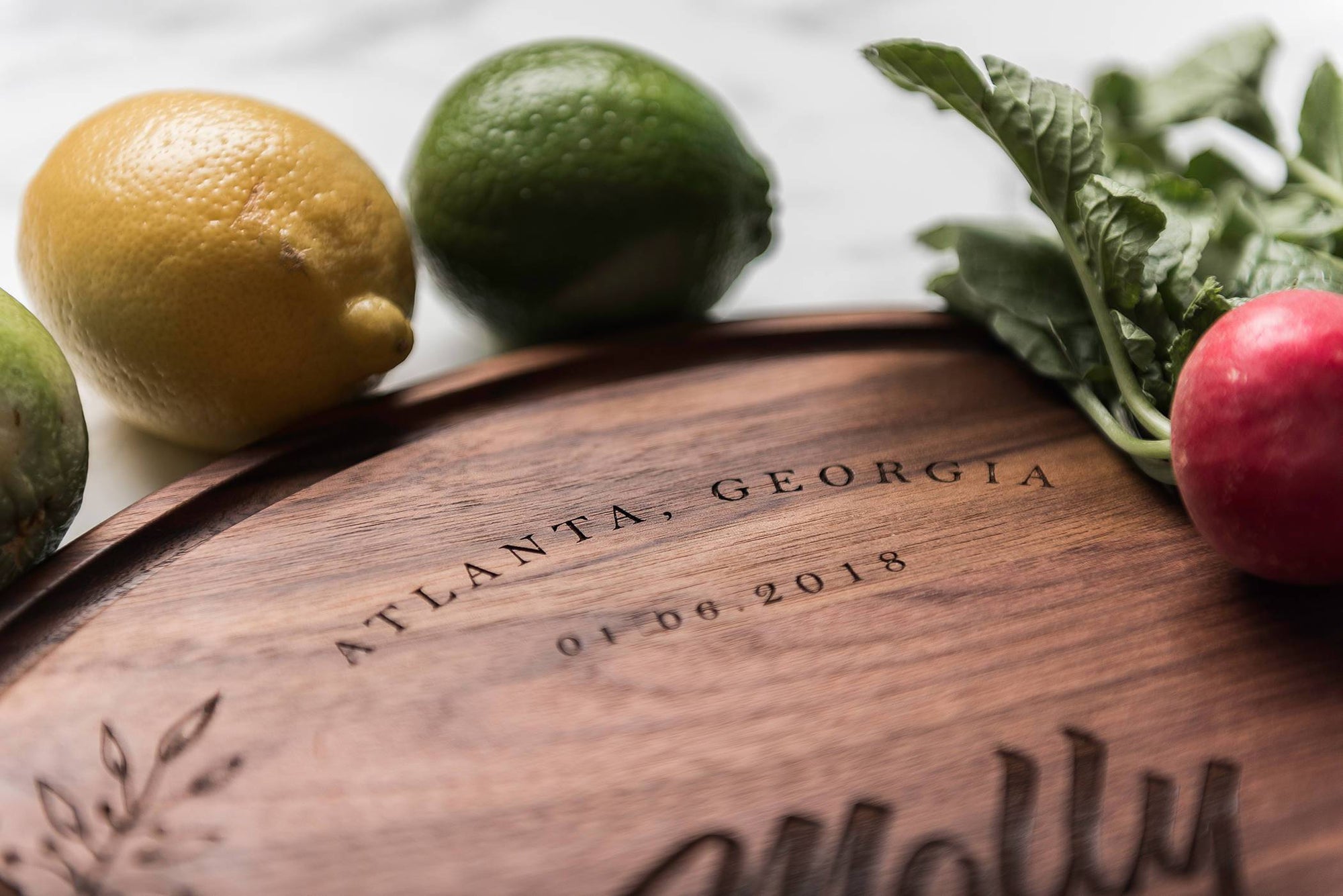 Beautiful Personalized 5th Anniversary Gift for Couple, Round Cutting Board - Well Written Gifts