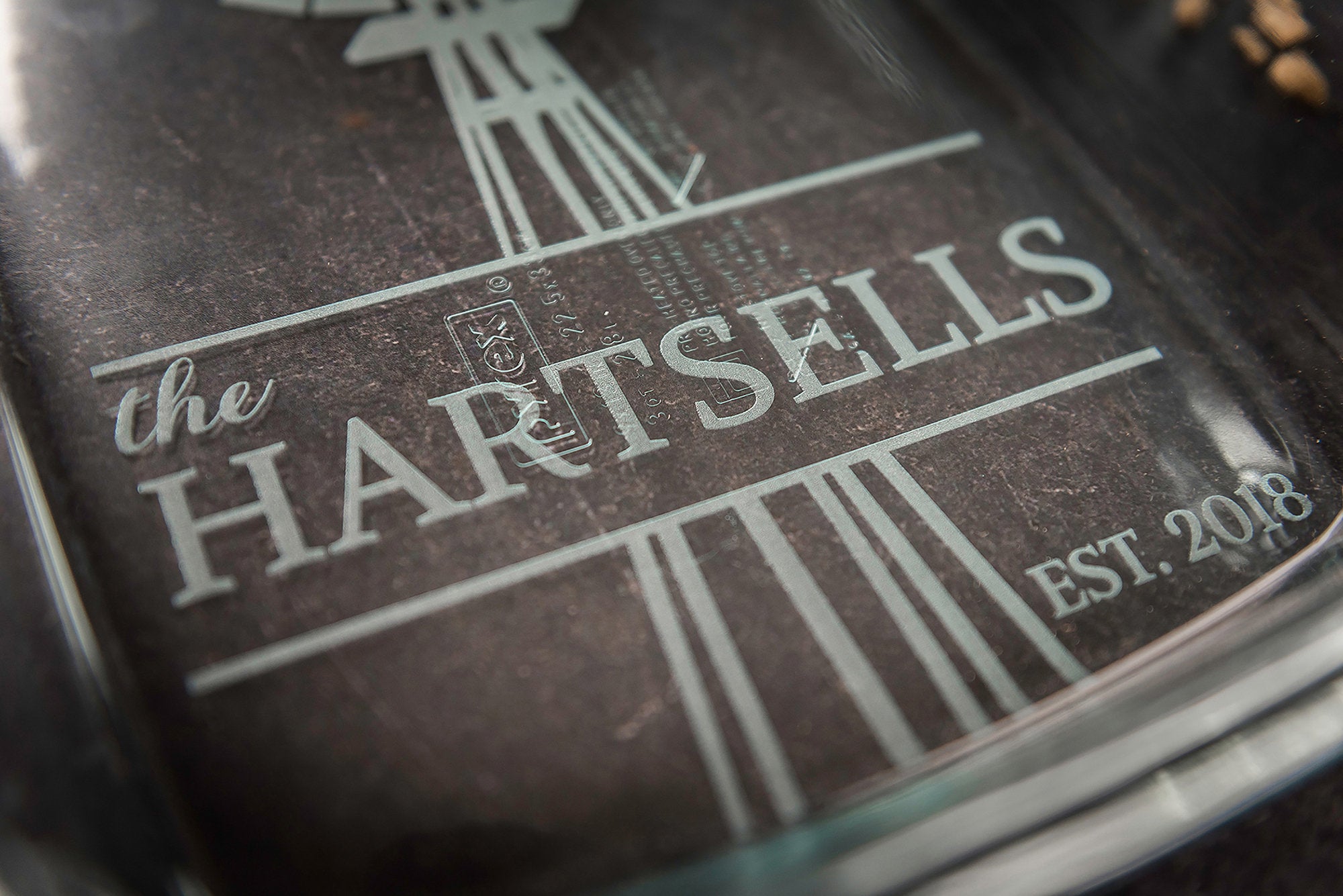 Personalized Baking Dish with Lid, Engraved Casserole Dish, Shower Gift for Her, 3rd Anniversary Gift for Cook, Windmill Farmhouse Decor