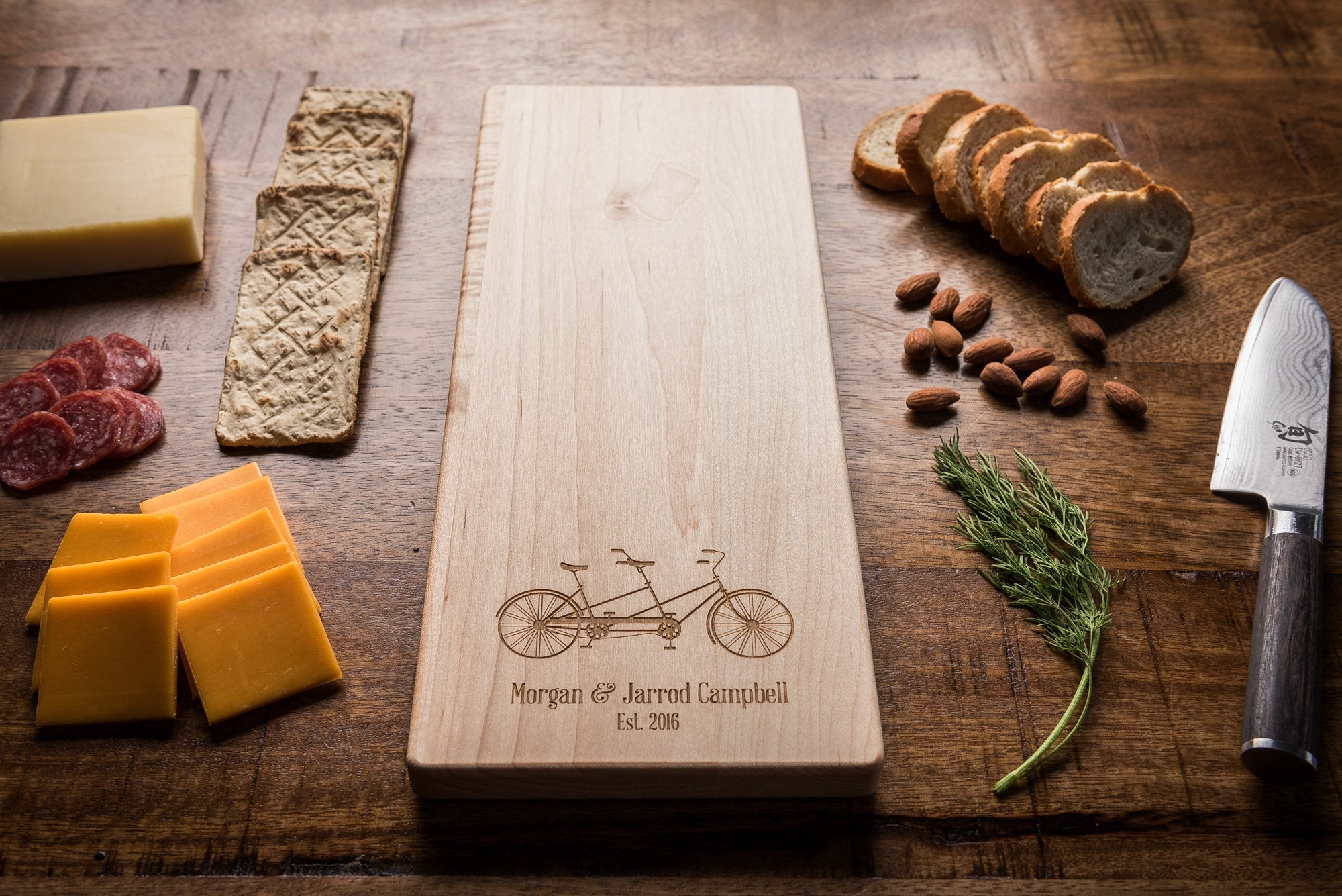 Personalized Cheese Board with Bicycle - BKCM