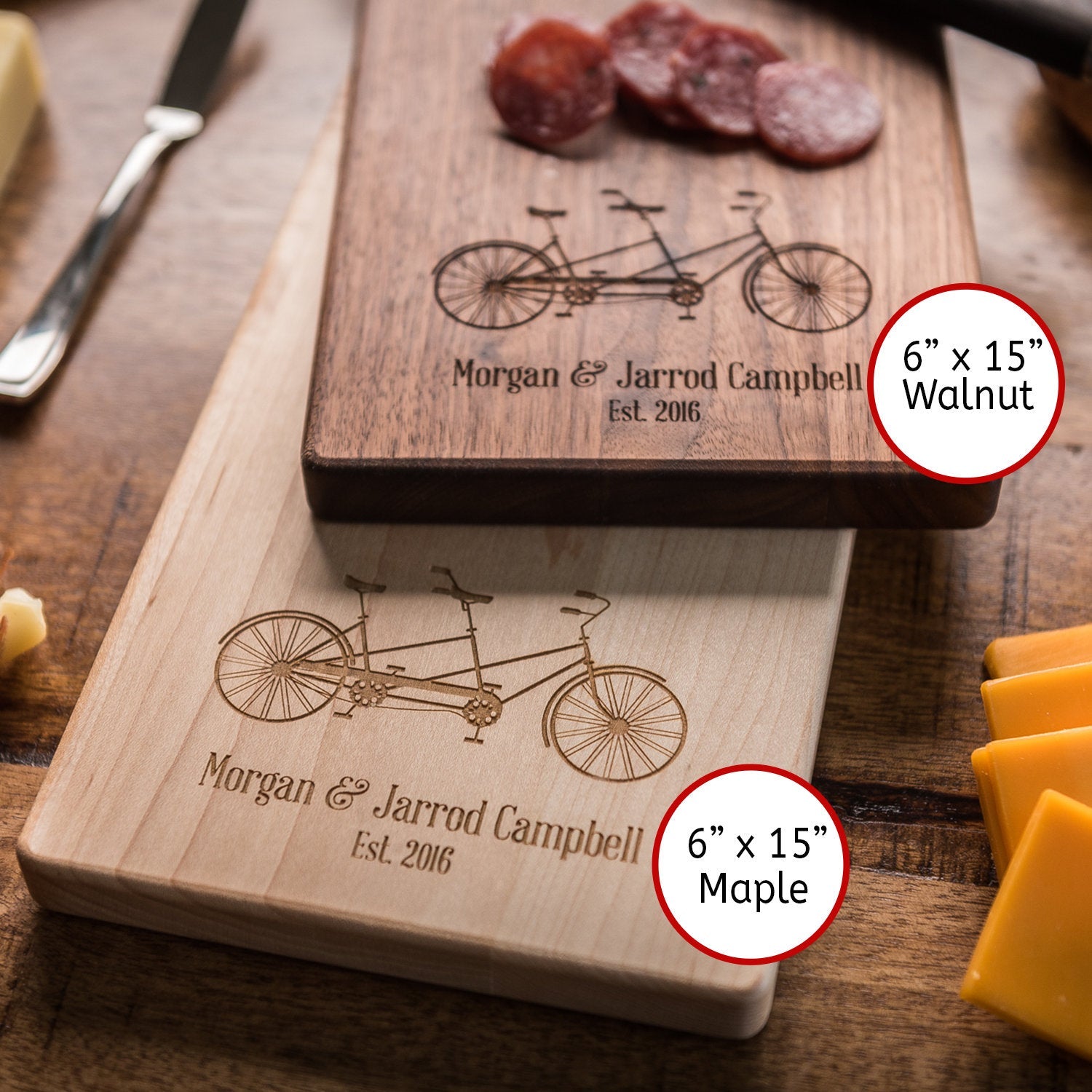 Personalized Cheese Board in Modern Font - PCCB