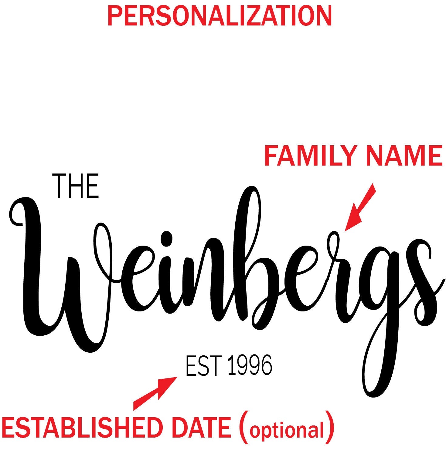 Personalized Cheese Board with Last Name in Bouncy Font - WBCB