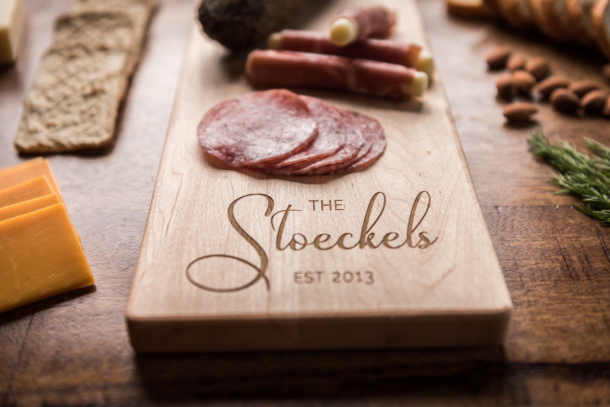 Personalized Cheese Board with Script Name - STKL