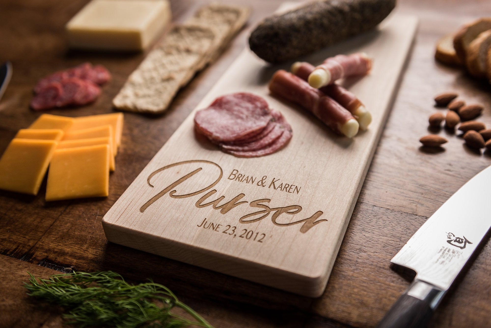 Personalized Cheese Board in Modern Font - PCCB