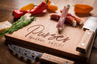 Personalized Charcuterie Board with Casual Font