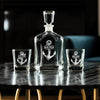Personalized Anchor Whiskey Decanter Set | Naval Whiskey Set | Sailor Gift