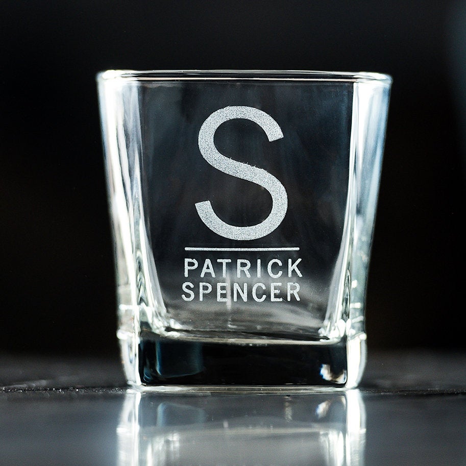 Personalized Monogrammed Whiskey Decanter Set with names | Husband Gift | Client Gift