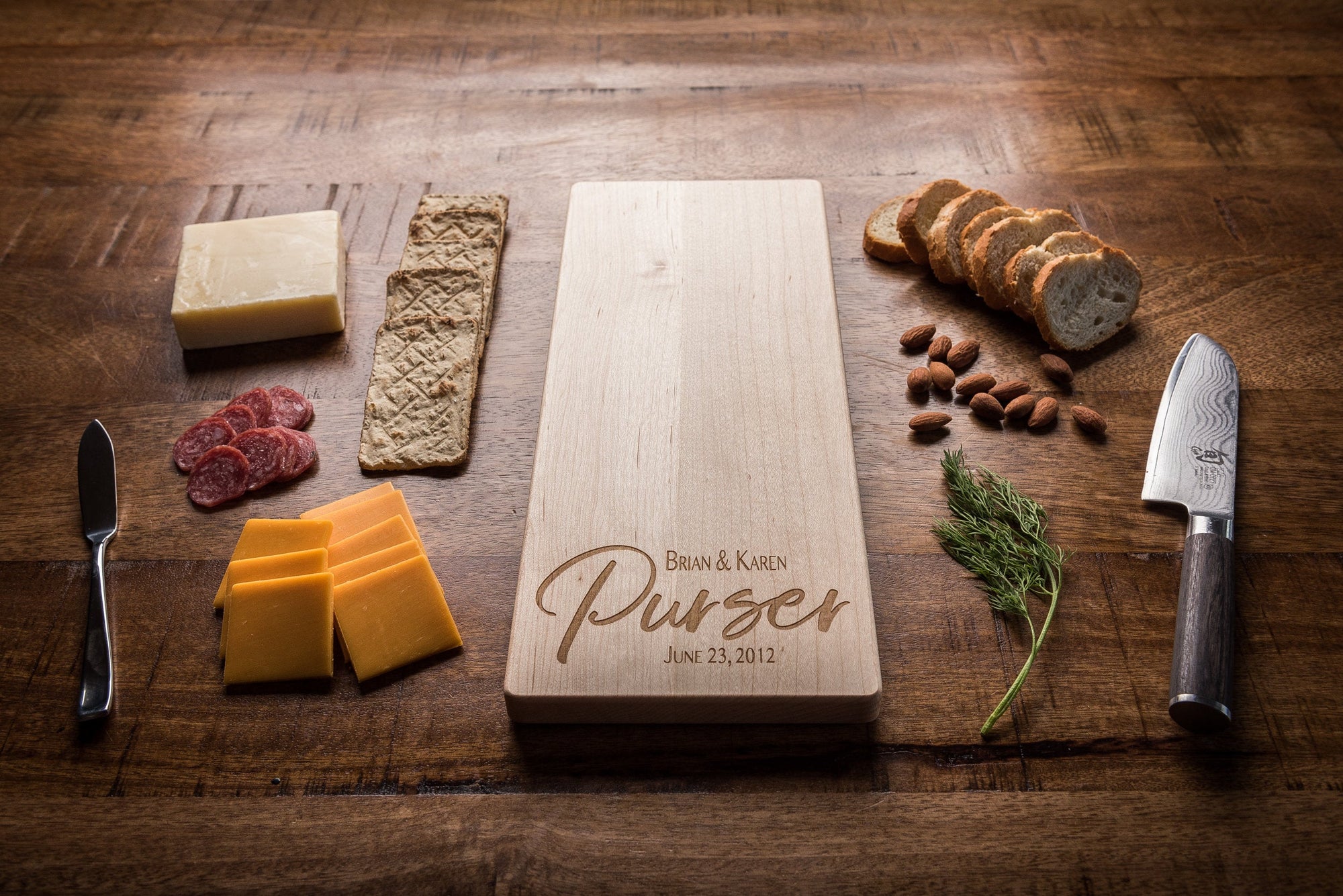 Personalized Cheese Board in Modern Font - PCCB