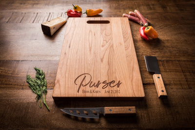 Personalized Charcuterie Board with Casual Font